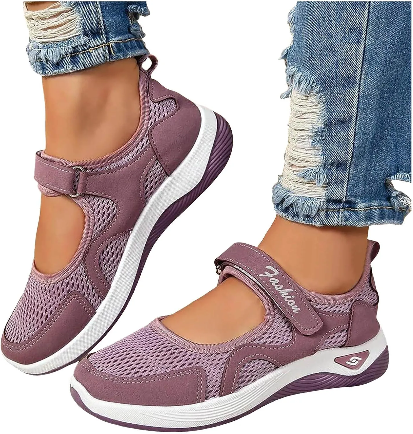 Womens Walking Shoes Walking Shoes Mesh Breathable Women's Woven Orthopedic Breathable Soft Shoes Womens Running
