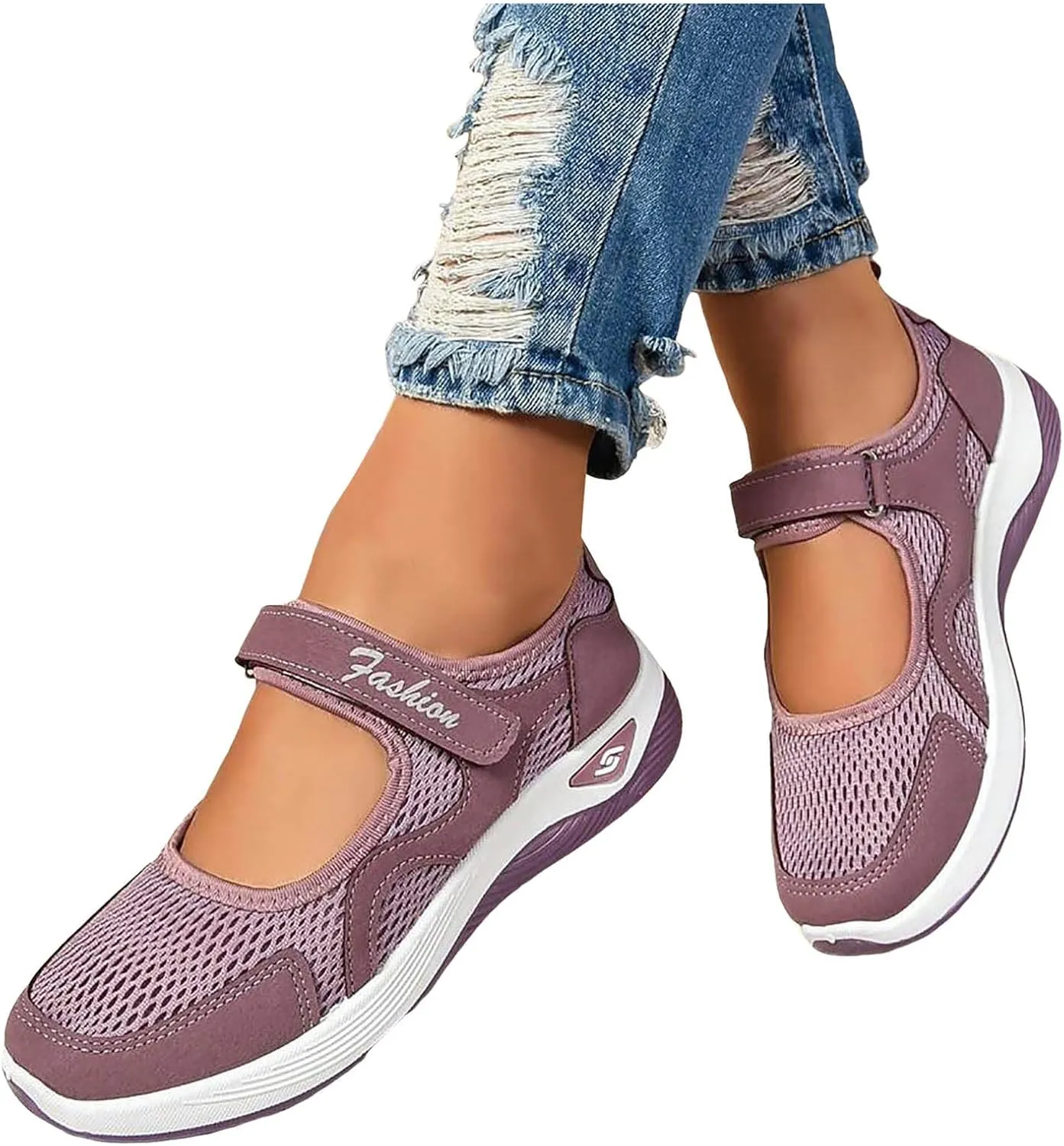 Womens Walking Shoes Walking Shoes Mesh Breathable Women's Woven Orthopedic Breathable Soft Shoes Womens Running