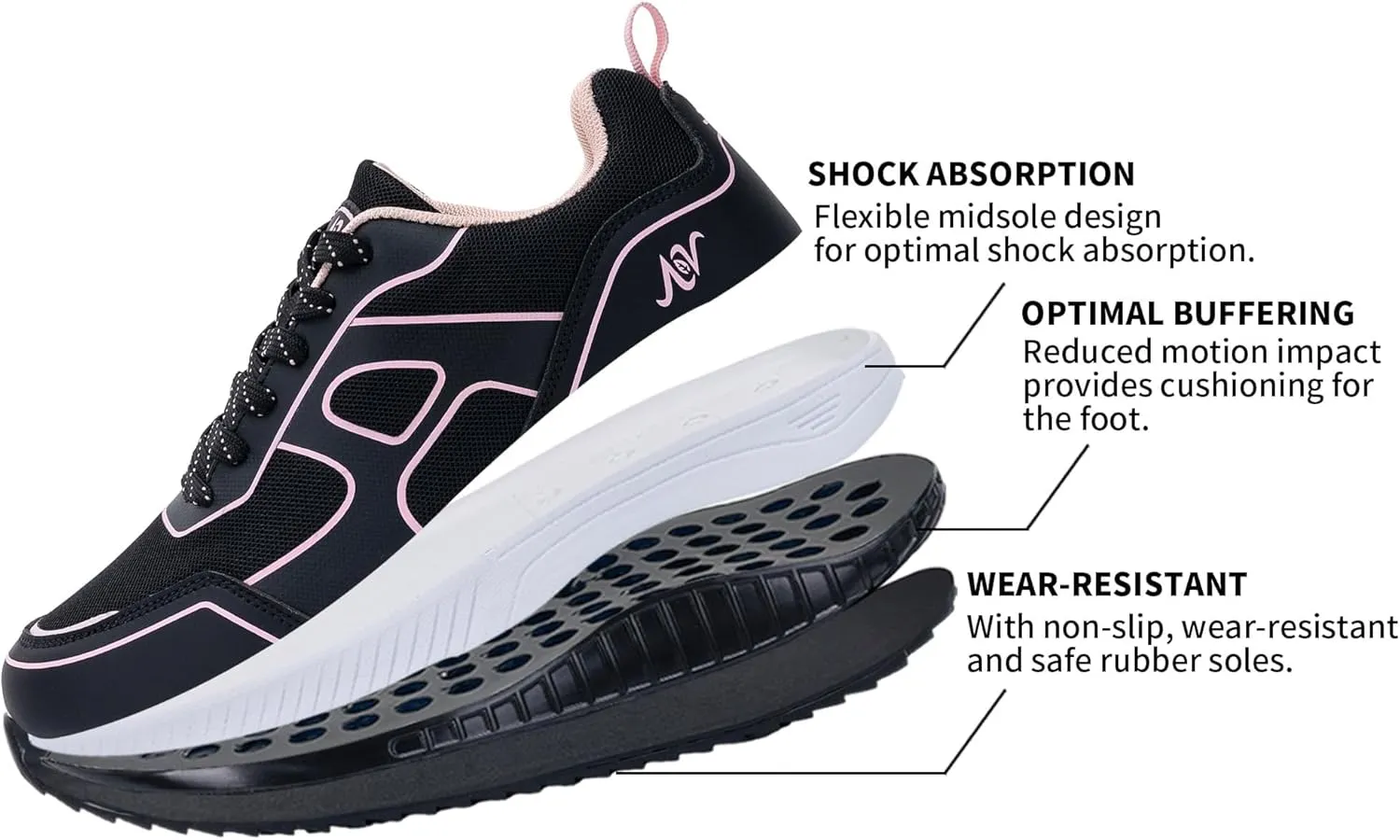 Women's Walking Shoes with Arch Support Orthotic Plantar Fasciitis Sneakers Tennis Running Shoes US 5.5-11