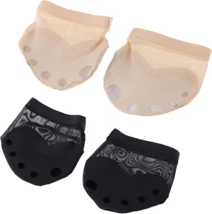 Wuchieal 2 Pairs Half Sole Dance Shoes Ballet Lyrical Dance Paws Pad Foot Thongs Shoes Socks