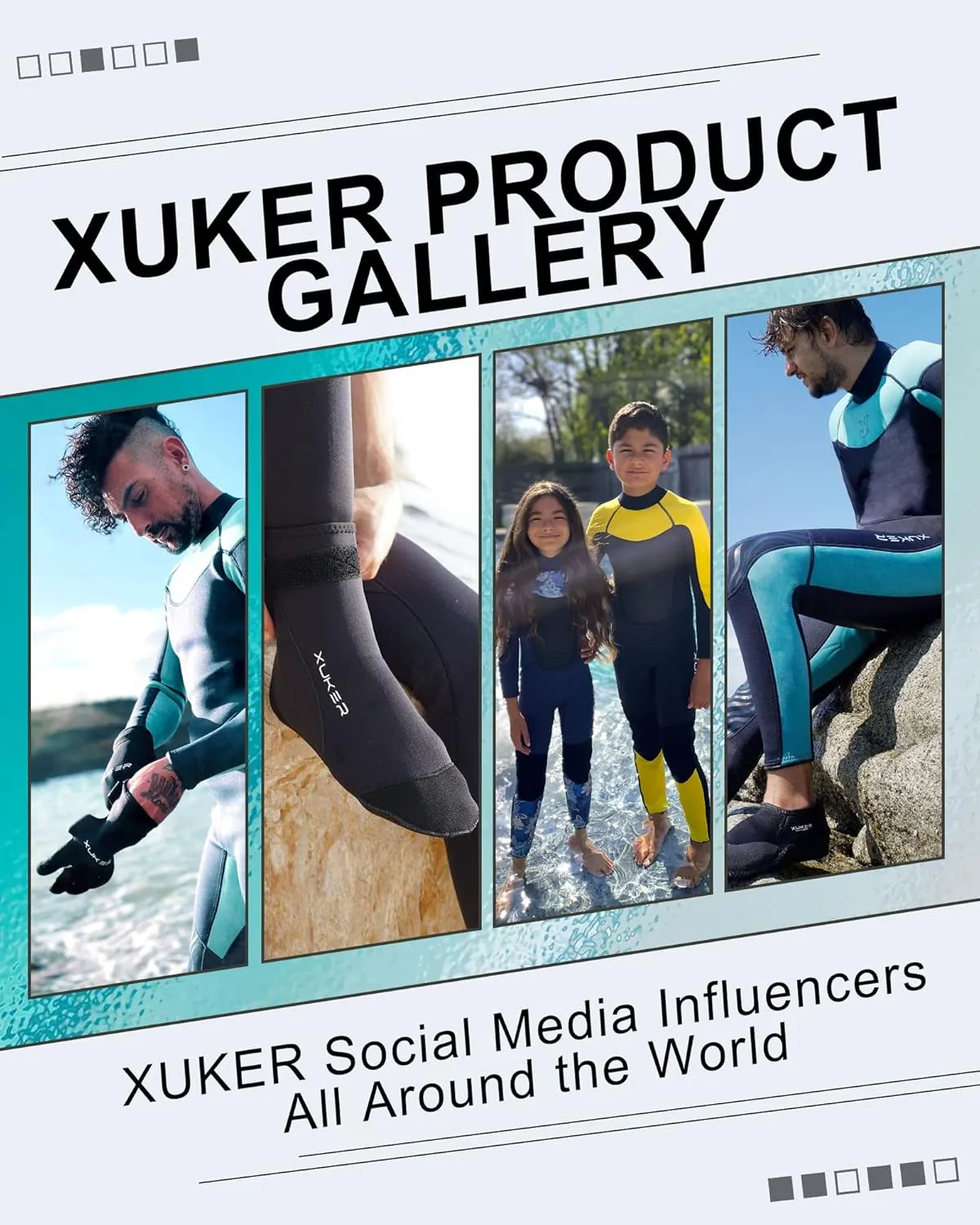 XUKER Neoprene Socks, 3mm Beach Volleyball Sand Soccer Wetsuit Socks Water Booties for Diving Snorkeling Kayaking Paddling