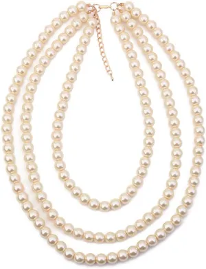 YAZILIND Multilayer Necklace Imitation Pearl Necklace Personality Alloy Collar Women Birthday Jewelry Jewelry